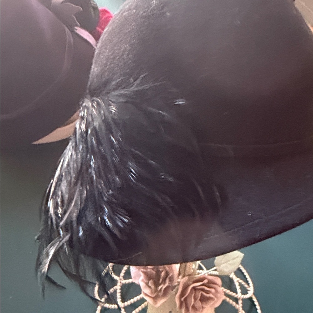 Elegant Black Feathered Women's Hat by Betmar